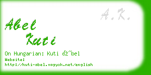abel kuti business card